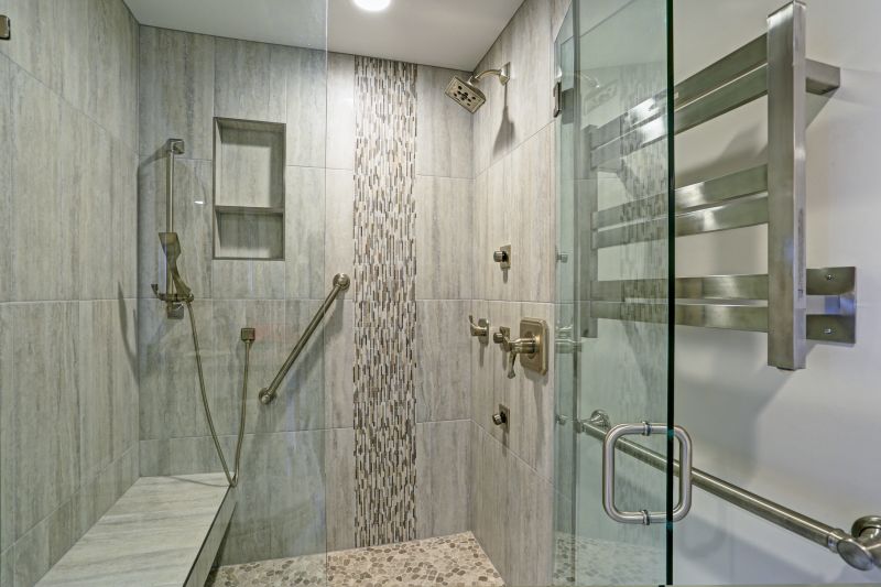 Shower with Vertical Tile Pattern